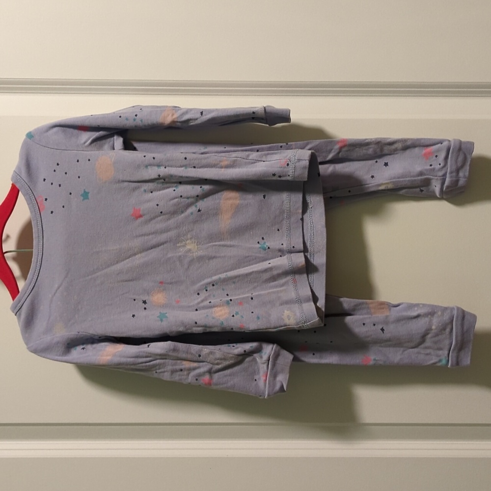 Tea Collection brand pajama set 4T lilac galaxy pattern